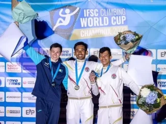 Mahasiswa UM Surabaya Raih Medali Emas Piala Dunia Panjat Tebing