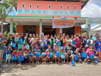 Himapala UMK dan SARMMI Selenggarakan Psikososial Anak Korban Erupsi Gunung Lewotobi Flores