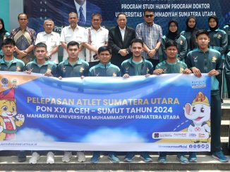 UMSU Lepas 21 Mahasiswa Atlet, Turut Wakili Sumut Pada Kejuaraan PON XXI 2024