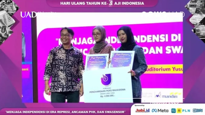 Dua Anggota LPM Poros UAD Borong Penghargaan Jurnalistik AJI Indonesia