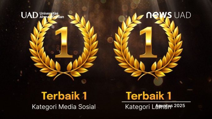 UAD Sabet Dua Penghargaan Terbaik I di Anugerah Humas PTS LLDIKTI Wilayah V