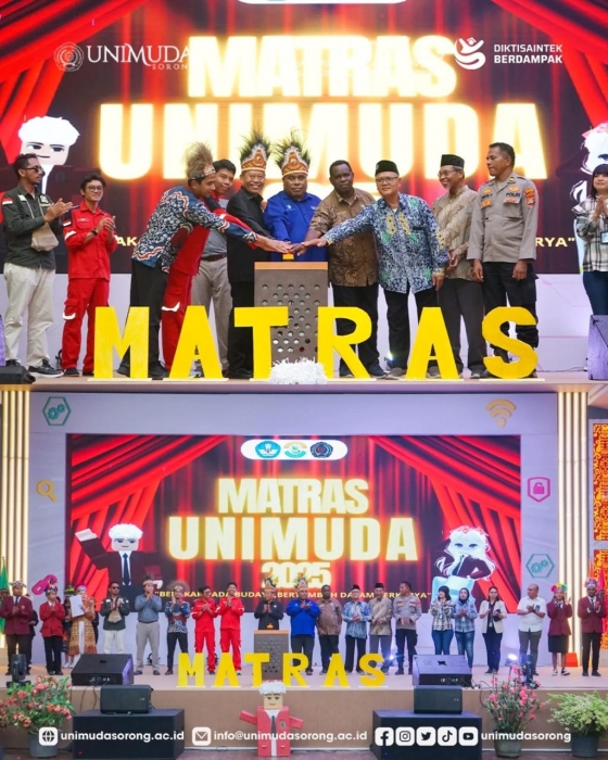 Universitas Pendidikan Muhammadiyah (UNIMUDA) Sorong kembali mencatatkan prestasi membanggakan dalam kancah nasional. Pada penutupan kegiatan Masa Ta’aruf Mahasiswa Baru (MATRAS) 2025, UNIMUDA berhasil meraih Rekor MURI untuk kategori “Penggunaan Mahkota Tradisional Papua Terbanyak dan Terlama”.