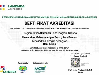 Akreditasi “Baik Sekali” Prodi Akuntansi UM Buton Perkuat Mutu Pendidikan Muhammadiyah