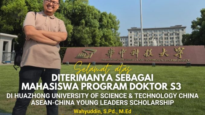Berhasil Raih Beasiswa ASEAN–China, Dosen Unismuh Makassar Lanjutkan S3 di Huazhong University