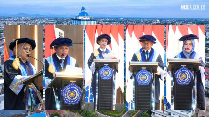 Unismuh Makassar Kukuhkan Lima Guru Besar, Teguhkan Peran Akademisi Muhammadiyah bagi Masyarakat