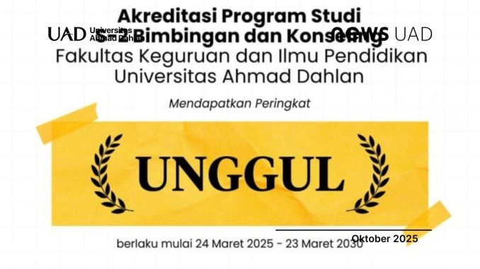 Prodi S-2 BK FKIP UAD Capai Akreditasi Unggul