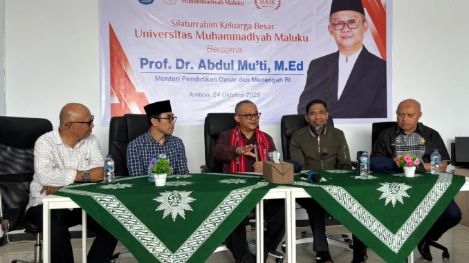 Mendikdasmen Kunjungi UM Maluku Abdul Mu’ti Tekankan Anti 3K dan Semangat Tajdid