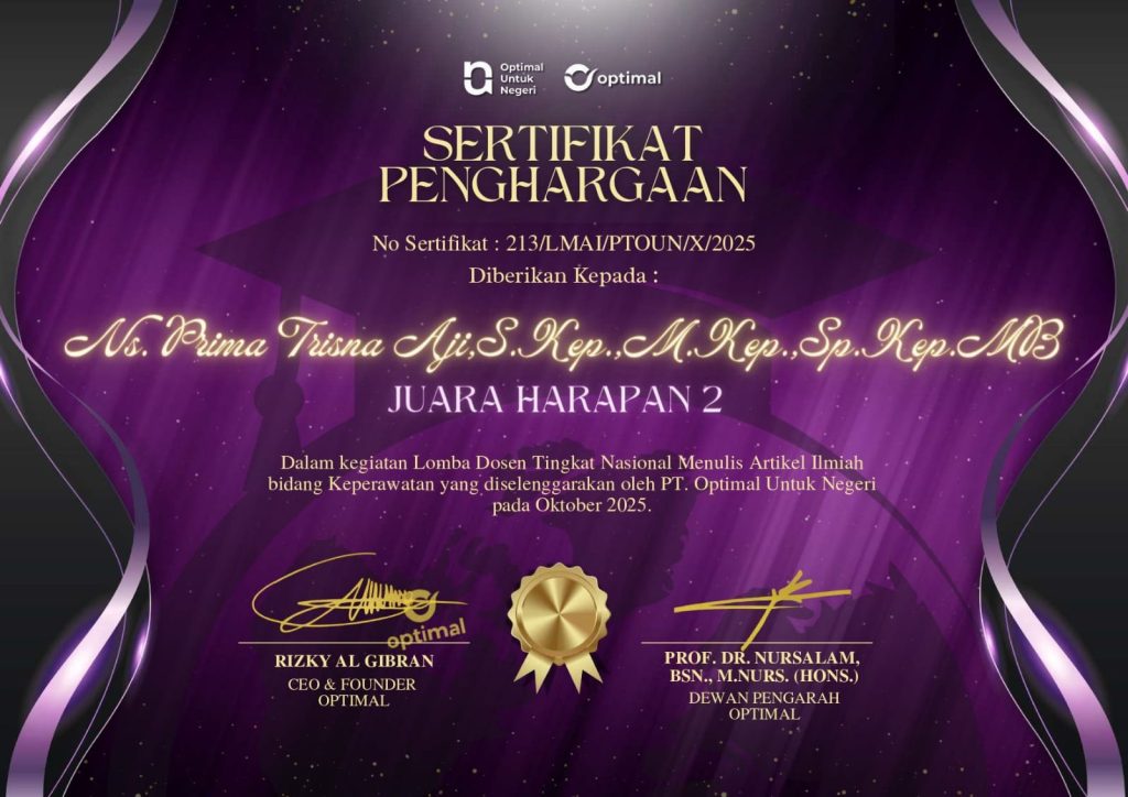 Dosen UNIMUS Raih Juara Nasional Lewat Gagasan Keperawatan Digital Berbasis Bukti