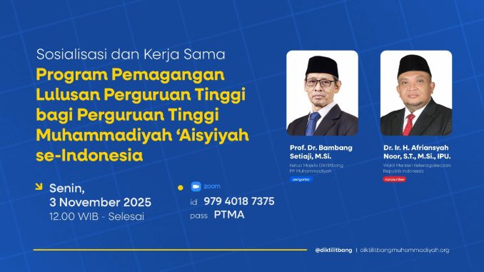 Kemnaker RI dan Majelis Diktilitbang Sinergikan Program Pemagangan Nasional bagi Lulusan PTMA