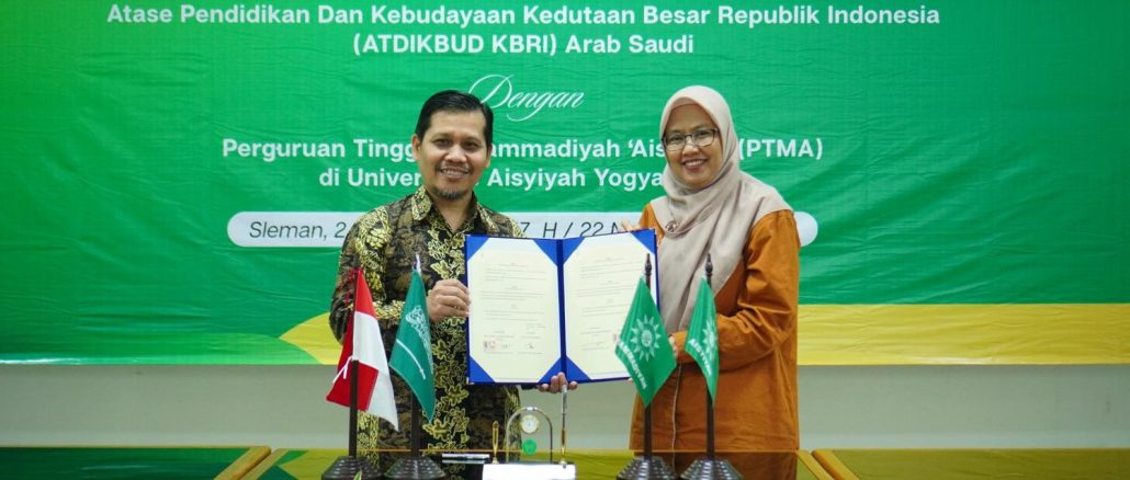 PTMA Perkuat Kiprah Global Unisa Yogyakarta Tuan Rumah Penandatanganan MoU dengan Atase Pendidikan KBRI Riyadh