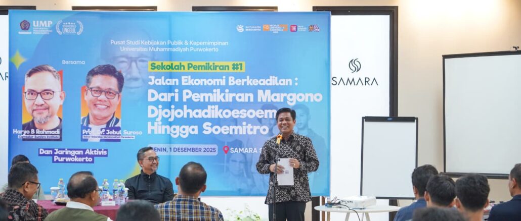 UMP Gelar Sekolah Pemikiran Menyusuri Gagasan Ekonomi Berkeadilan dari Margono Djojohadikusumo hingga Sumitro