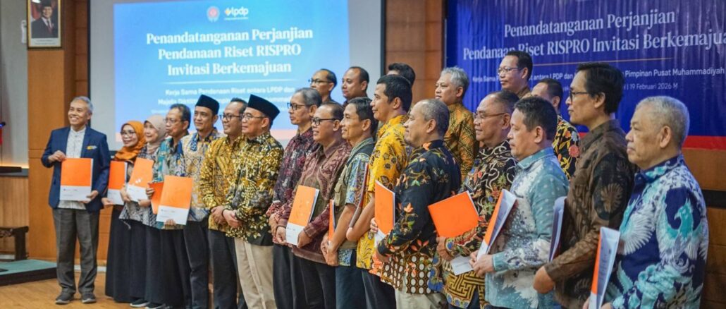 Kolaborasi Muhammadiyah dan LPDP, Resmikan 26 Pendanaan Riset dalam RISPRO Invitasi Berkemajuan