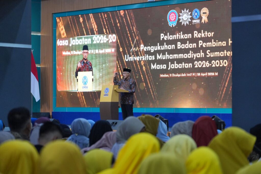 UMSU Kukuhkan Rektor dan BPH Baru, Perkuat Kepemimpinan Berkemajuan Muhammadiyah.