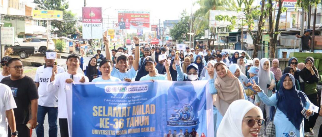 Milad ke-36 UIAD Sinjai, Ribuan Peserta Semarakkan Jalan Santai dan Silaturahmi Akbar