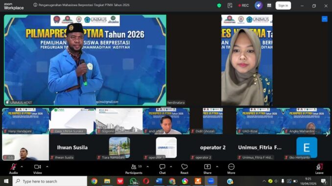 Pilmapres PTMA 2026 Perkuat Ekosistem Mahasiswa Unggul Berbasis Nilai dan Inovasi