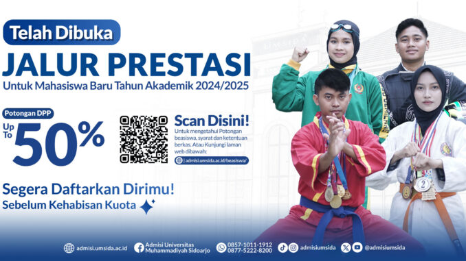 Tanpa Tes, Universitas Muhammadiyah Sidoarjo Buka Banyak Jalur Masuk Maba 2026