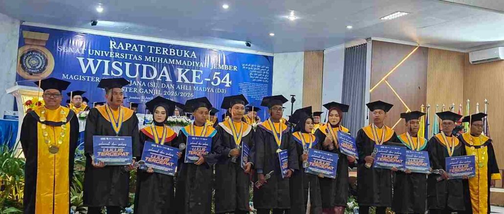 Wisuda ke-54, Unmuh Jember Lepas 413 Lulusan dan Perkuat Ekspansi Strategis