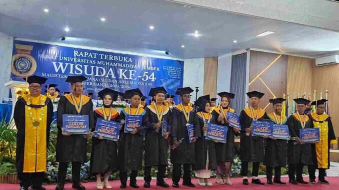 Wisuda ke-54, Unmuh Jember Lepas 413 Lulusan dan Perkuat Ekspansi Strategis