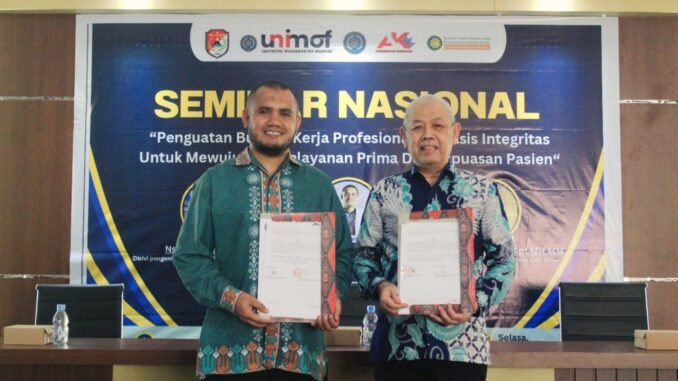 UNIMOF Gelar Seminar Nasional, Perkuat Budaya Kerja Profesional Berbasis Integritas di Sektor Kesehatan