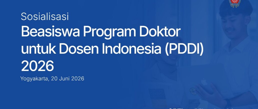 Beasiswa S3 BPDDI 2026 Resmi Dibuka, Ini Syarat dan Jadwal Lengkapnya.