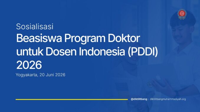 Beasiswa S3 BPDDI 2026 Resmi Dibuka, Ini Syarat dan Jadwal Lengkapnya.