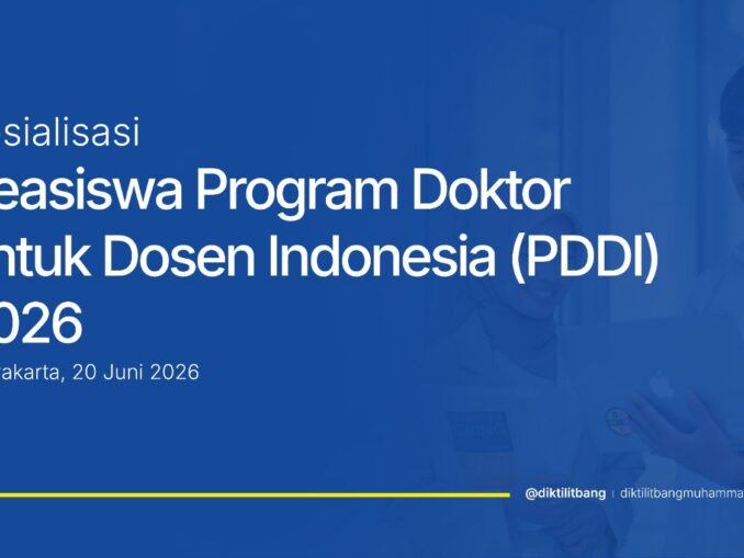 Beasiswa S3 BPDDI 2026 Resmi Dibuka, Ini Syarat dan Jadwal Lengkapnya.