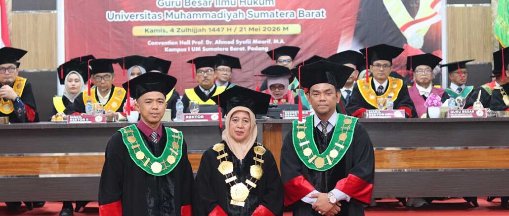 UM Sumatera Barat Kukuhkan Sukmareni sebagai Guru Besar Ilmu Hukum