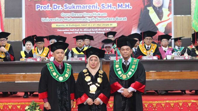 UM Sumatera Barat Kukuhkan Sukmareni sebagai Guru Besar Ilmu Hukum