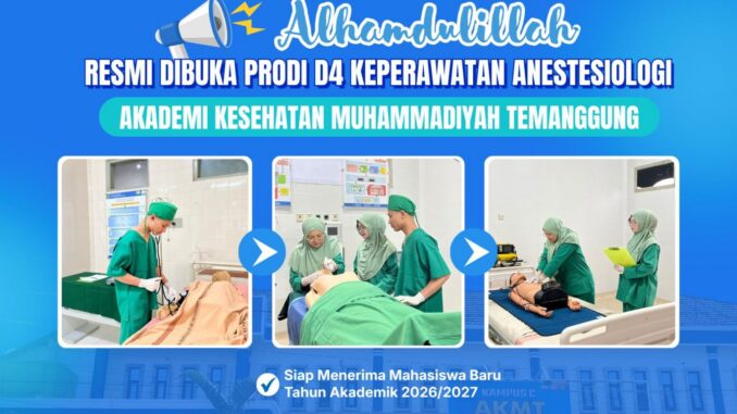 AKMT Buka Prodi D4 Keperawatan Anestesiologi, Perkuat SDM Kesehatan Profesional