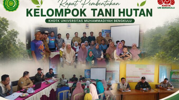 KHDTK UM Bengkulu Bentuk Kelompok Tani Hutan, Perkuat Pemberdayaan dan Kelestarian Lingkungan