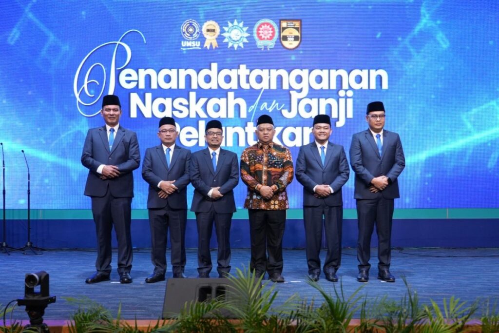 Resmi Lantik Empat Wakil Rektor, UMSU Didorong Jadi Kampus Seunggul-unggulnya
