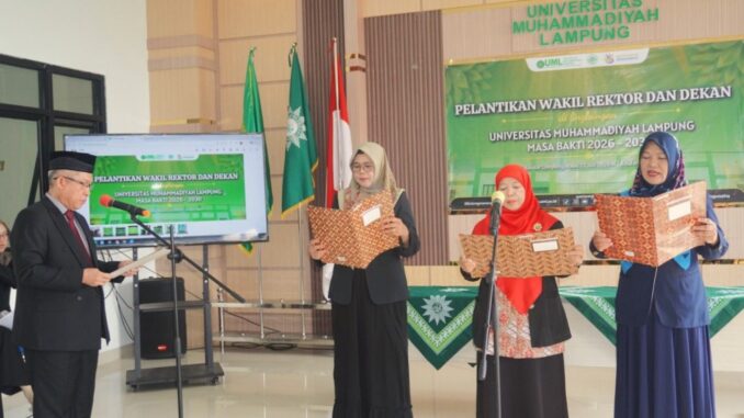 UML Lantik Wakil Rektor dan Dekan Baru, Perkuat Transformasi Menuju Kampus Unggul