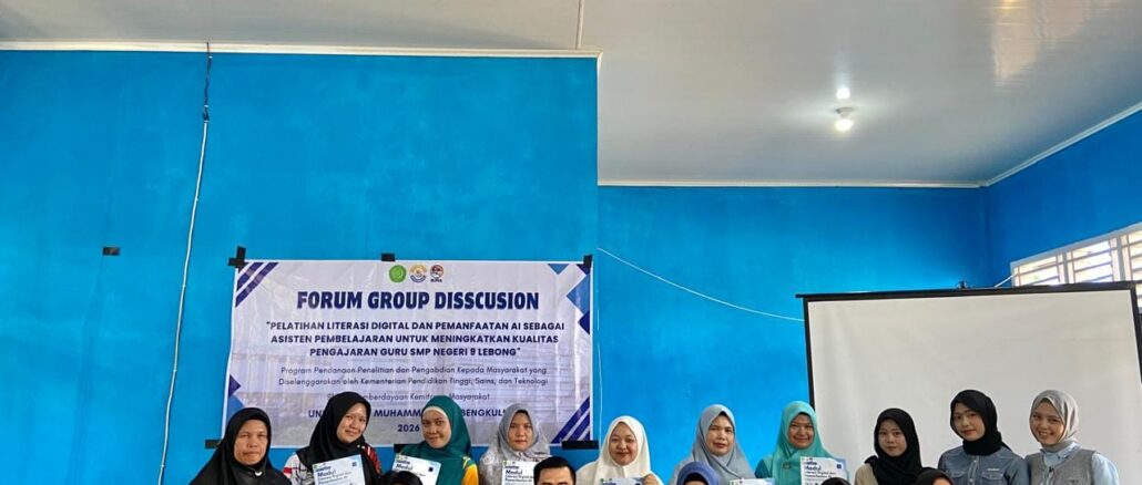 Dosen UMB Dampingi Guru SMP Negeri 9 Lebong Manfaatkan AI sebagai Asisten Pembelajaran
