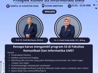 FKI UMS Gelar Webinar, Bahas Prospek Kuliah S3 Informatika dan Peluang Beasiswa