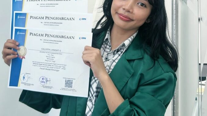Mahasiswa FIKOM UMRI Raih Tiga Medali di Olimpiade Pelajar Nasional 2026