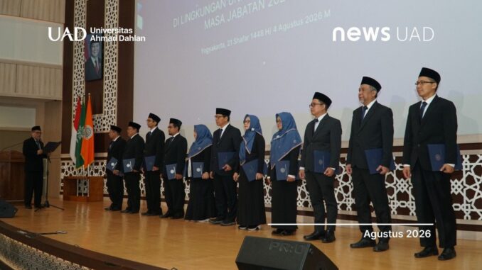 Pelantikan Dekan UAD 2026–2030, Kawal Estafet Kepemimpinan Menuju Community Services University