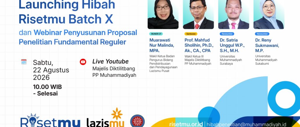 RisetMu Batch X Resmi Diluncurkan, Para Peneliti PTMA Didorong Perkuat Spirit Ta’awun Riset dan Dampak Nyata bagi Masyarakat