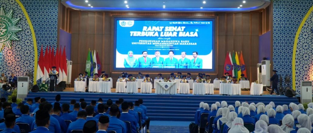 Unismuh Makassar Sambut Mahasiswa Baru, Rektor Tekankan Keseimbangan Organisasi dan Kuliah