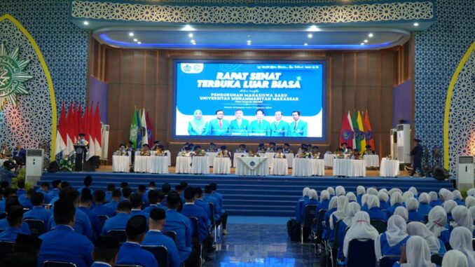 Unismuh Makassar Sambut Mahasiswa Baru, Rektor Tekankan Keseimbangan Organisasi dan Kuliah
