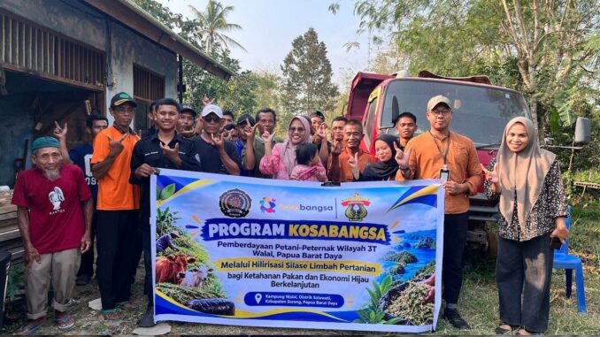 UNIMUDA Sorong Dampingi Petani dan Peternak Kampung Walal Olah Limbah Pertanian Jadi Silase