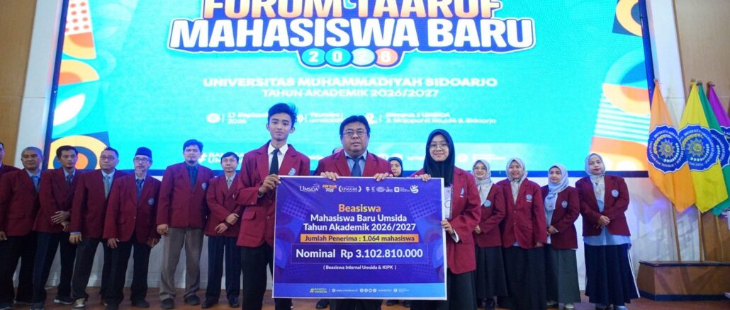 Umsida Salurkan Dukungan Pendidikan Rp3,1 Miliar untuk Mahasiswa Baru