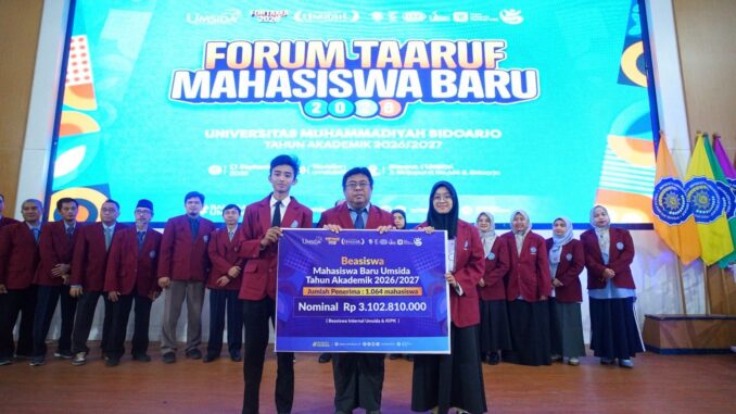 Umsida Salurkan Dukungan Pendidikan Rp3,1 Miliar untuk Mahasiswa Baru
