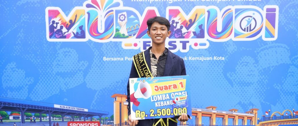 Mahasiswa UMT Raih Juara 1 Lomba Orasi Kebangsaan Kota Tangerang