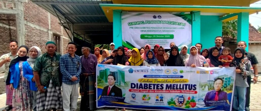 UNIMUS Gelar Edukasi dan Pemeriksaan Kesehatan Gratis, Ajak Warga Cegah Diabetes