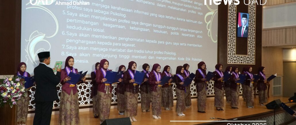 Sumpah Profesi Psikolog UAD Tekankan Integritas dan Tanggung Jawab