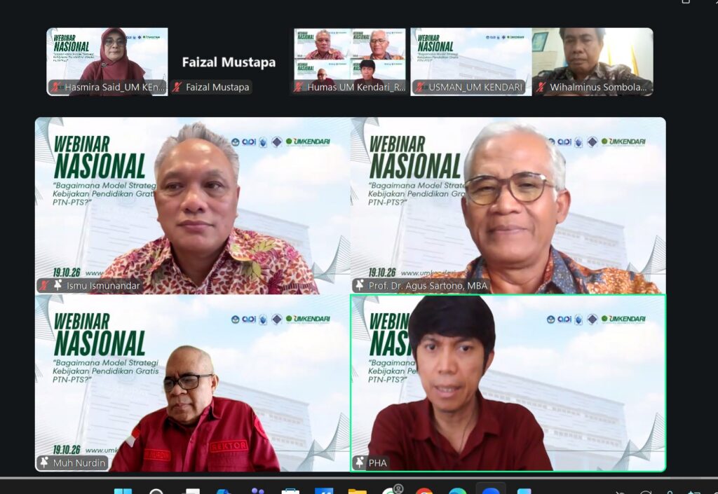 UM Kendari Bahas Strategi Pendidikan Tinggi Gratis yang Adil bagi PTN dan PTS